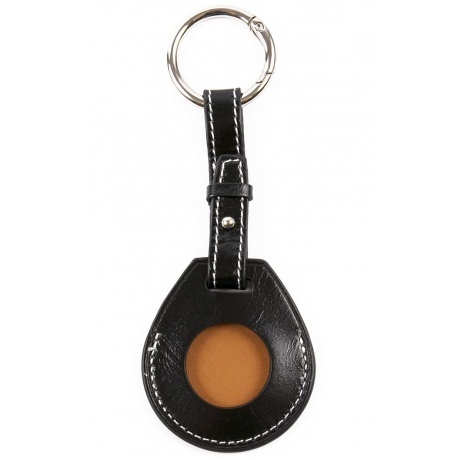 Чехол кожаный Red Line брелок для AirTag, черный УТ000026117