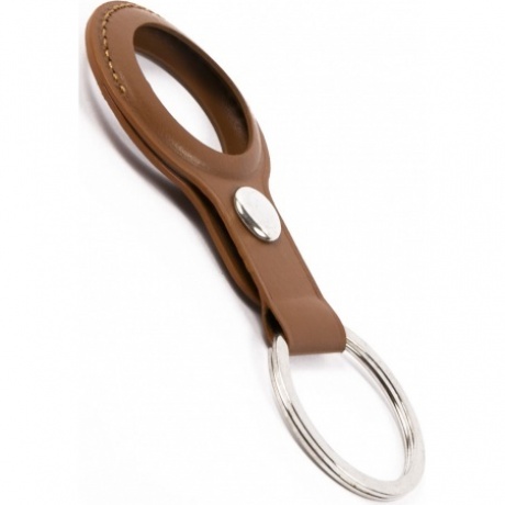 Чехол-брелок Red Line кожаный для AirTag двусторонний, коричневый УТ000025880 - фото 3