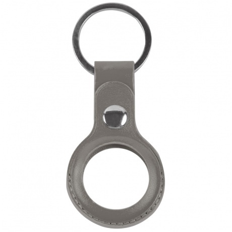 Чехол-брелок Red Line кожаный для AirTag двусторонний, серый УТ0...