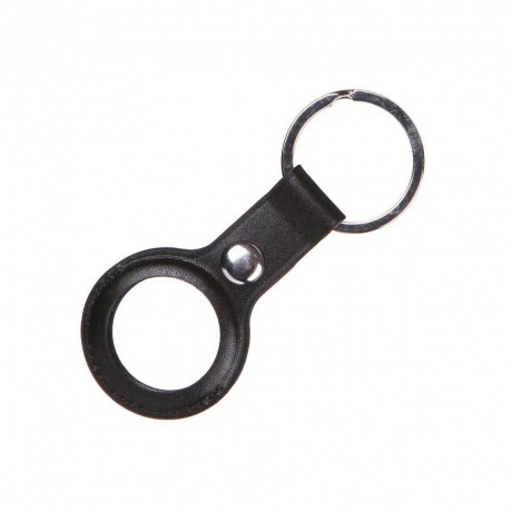 Чехол-брелок Red Line кожаный для AirTag двусторонний, черный УТ...