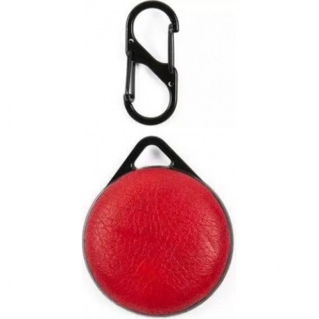 Чехол-брелок Red Line с карабином для Airtag пластик + экокожа, красный УТ000025956 - фото 2