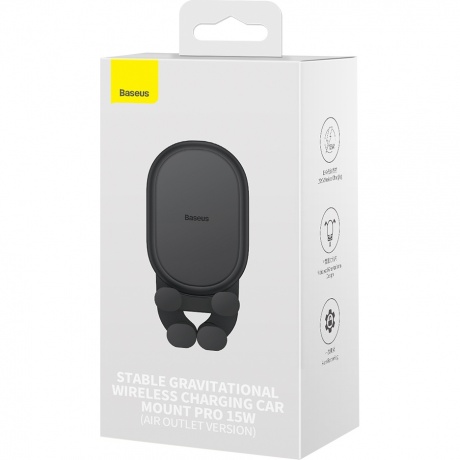 Держатель для смартфона Baseus Stable Pro Black (SUWX030001) - фото 5