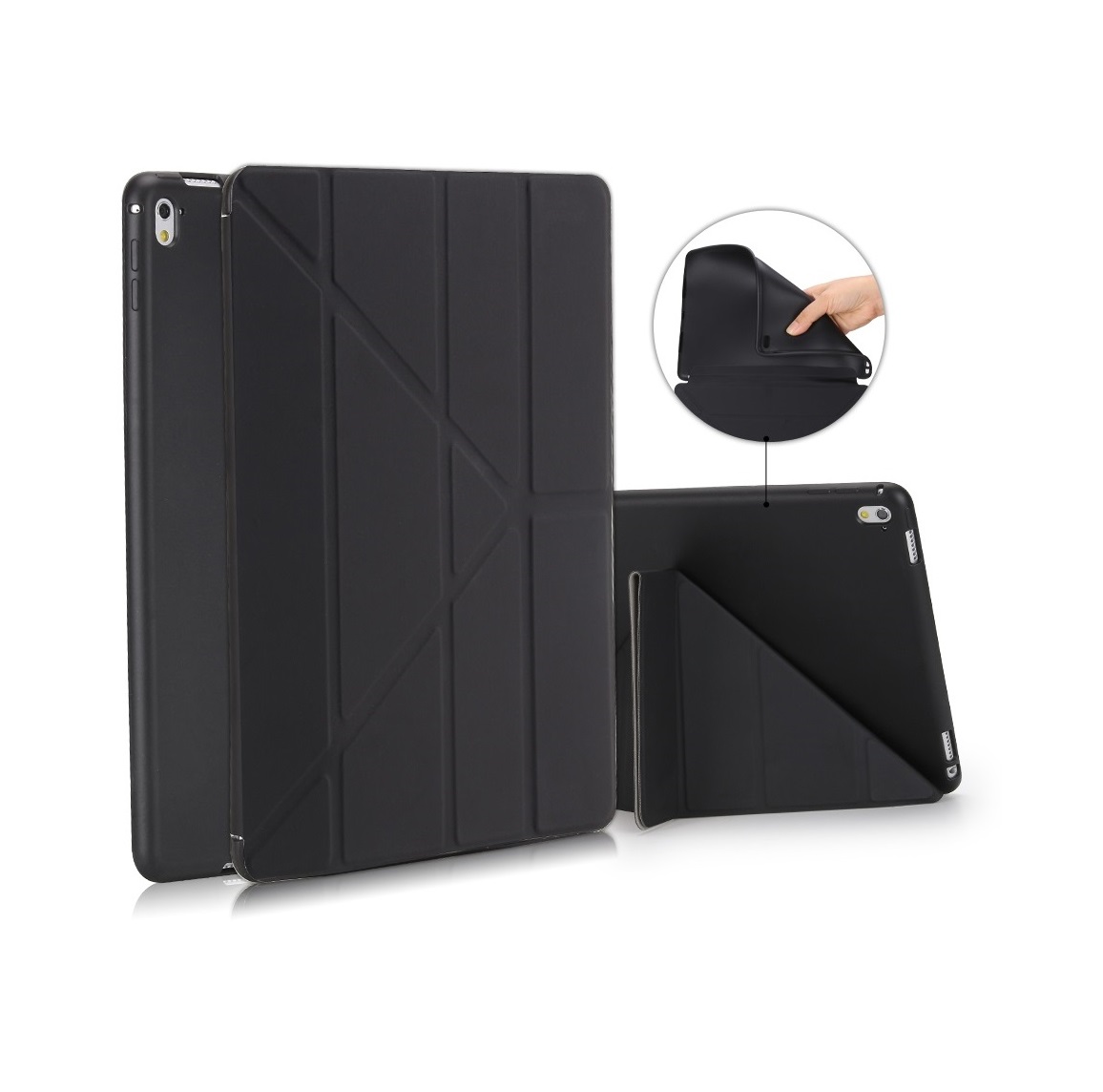 Чехол-подставка BoraSCO для Apple iPad 2/3/4 (Черный) вращающийся на 360 градусов чехол для apple ipad 8th 7th 6th 5th air 1 2 3 4 mini 1 2 3 4 5 pro 11 чехол подставка искусственная кожа чехол для планшета