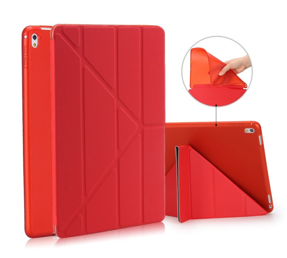 Чехол BoraSCO Tablet Case для Apple iPad Pro 12,9 (2018)/ (2020) красный pu leather smart tablet stand folio cover feather colors slim case for ipad 7 8 9th 10 22019 2020 2021 pro 11 2018 2020