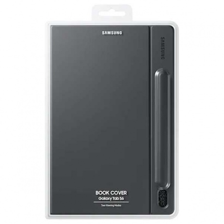 Чехол Samsung Galaxy Tab S6 Book Cover полиуретан тёмно-серый (EF-BT860PJEGRU) - фото 8