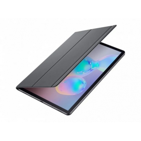 Чехол Samsung Galaxy Tab S6 Book Cover полиуретан тёмно-серый (EF-BT860PJEGRU) уцененный - фото 1