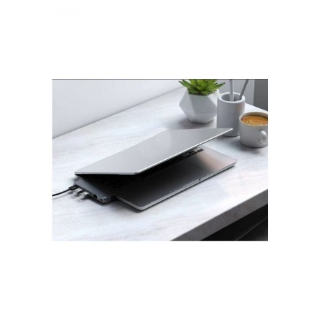 Чехол-накладка Satechi Eco-Hardshell Case For Macbook Air M2 темный-прозрачный - фото 4
