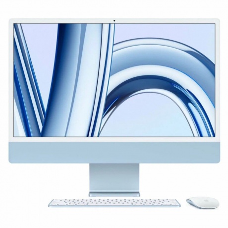 Моноблок Apple iMac 24&quot; Blue (M3/8Gb/256Gb SSD/MacOs) (MQRC3_RU) - фото 1